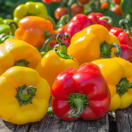 Ardei gras – mix colorat (roșu, galben, violet, portocaliu)